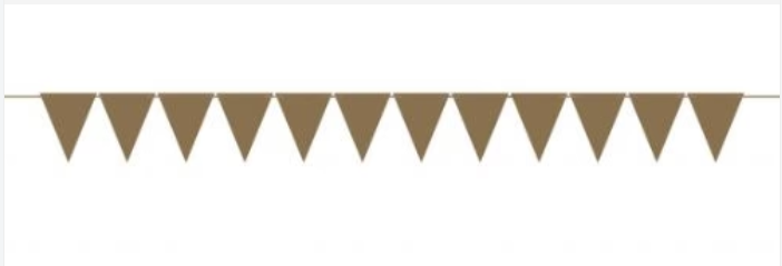 Mini Paper Pennant Banner - Gold