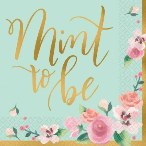 Mint To Be Beverage Napkins - Pack of 16