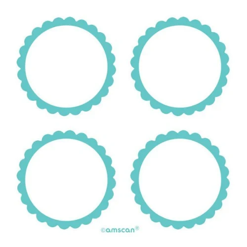 Labels Scalloped - Robin's - Egg Blue - Pack of 5
