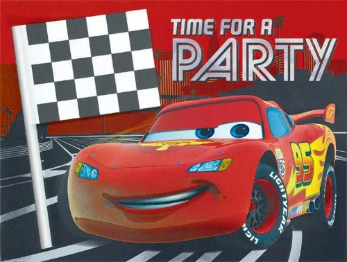 Cars 3 Deluxe Jumbo Invite - Pack of 8