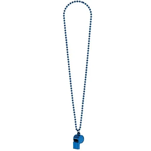 Whistle On Chain Necklace - Blue