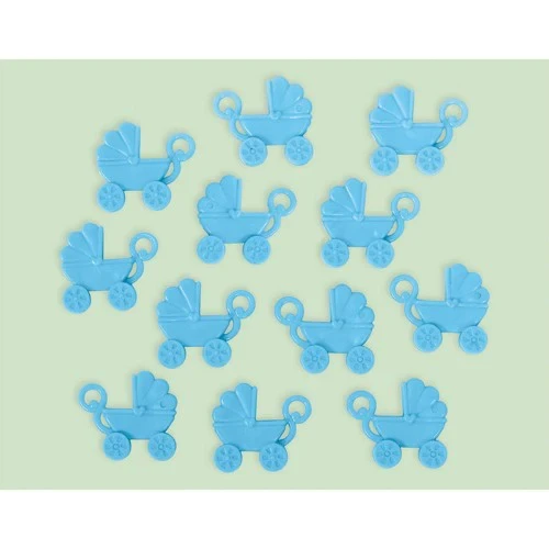 Baby Shower Carriage Favours - Blue (12 units) - Pack of 12