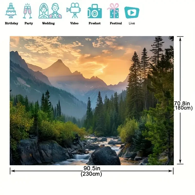 Rustic Scenic Landscape Banner - Rock Mountain Nature Wilderness Earth Scenery