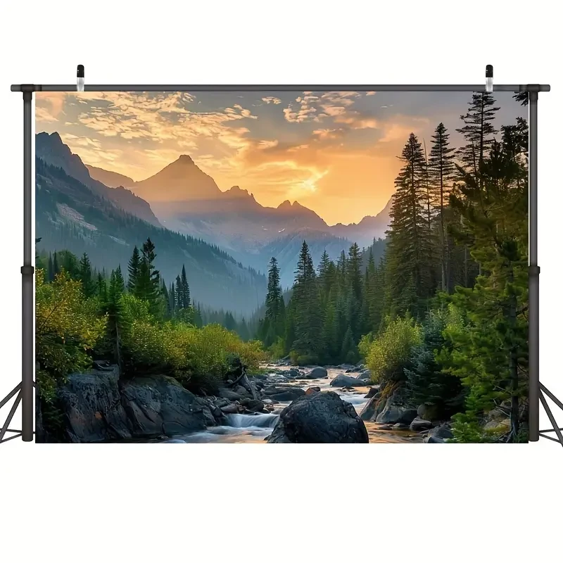 Rustic Scenic Landscape Banner - Rock Mountain Nature Wilderness Earth Scenery