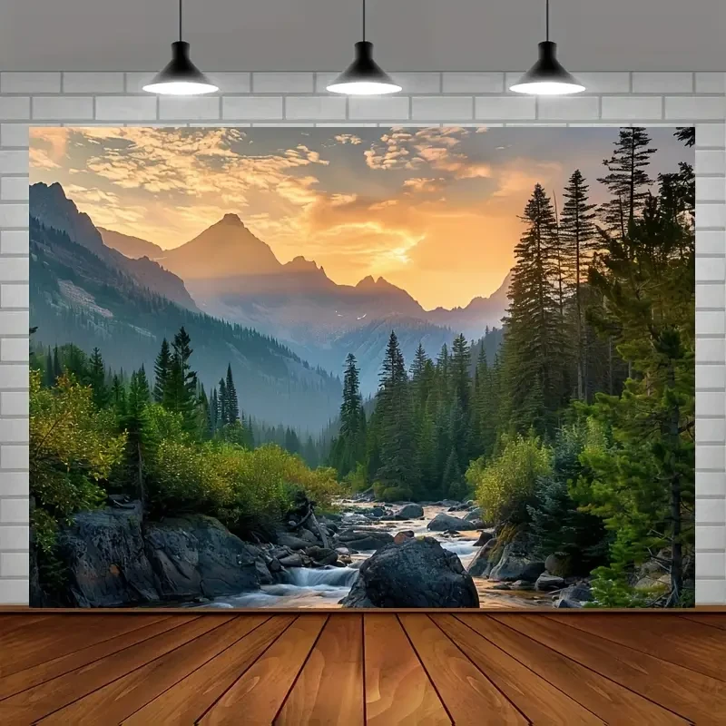 Rustic Scenic Landscape Banner - Rock Mountain Nature Wilderness Earth Scenery