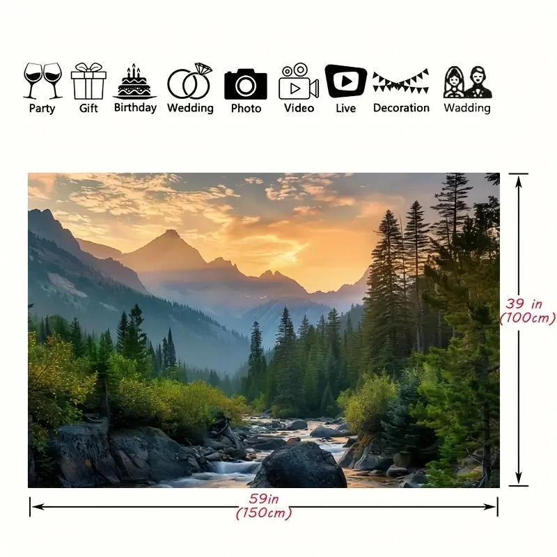 Rustic Scenic Landscape Banner - Rock Mountain Nature Wilderness Earth Scenery