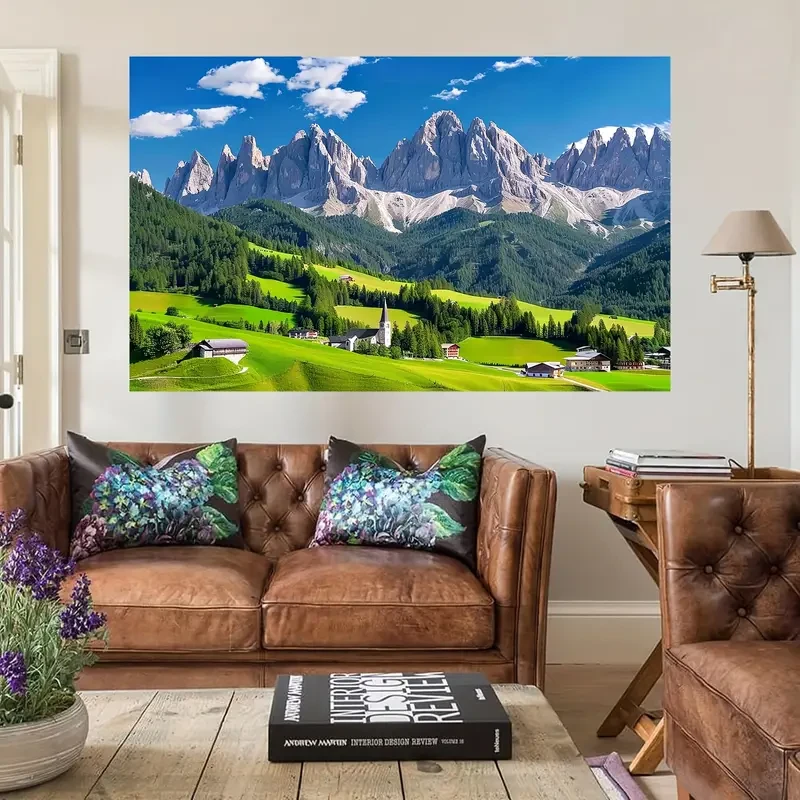 Swiss Alps & Dolomites Scenic Backdrop - Versatile Polyester Photography