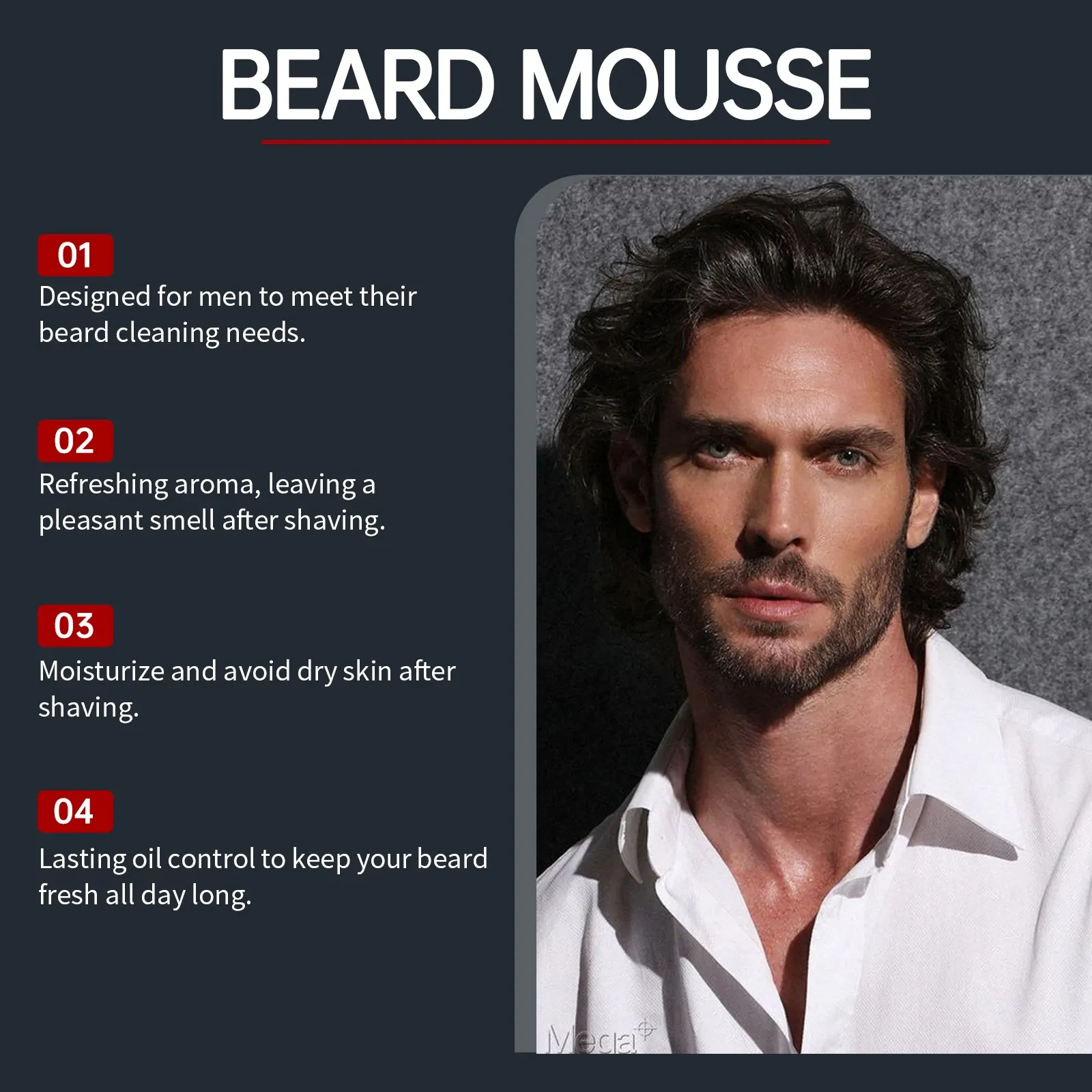 Beard Cleaning Mousse Moisturizing Care