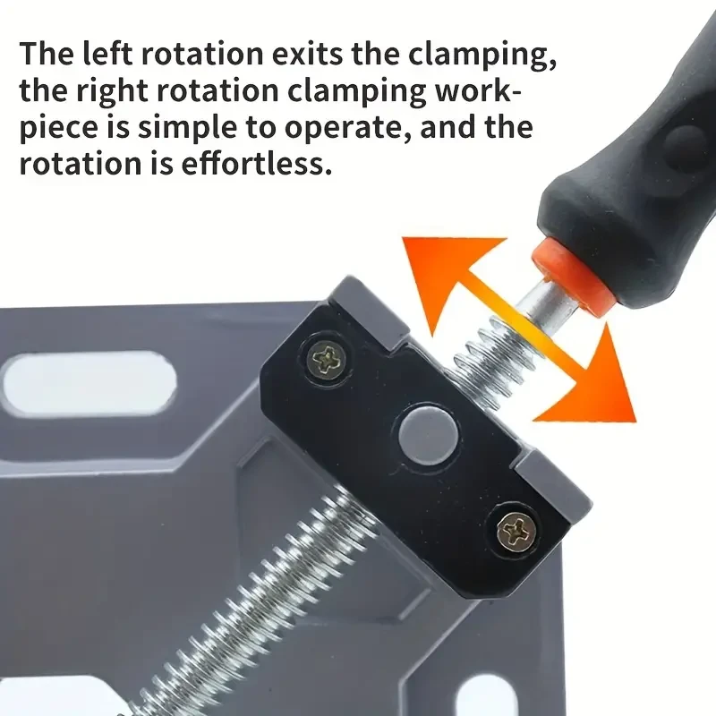 Adjustable Aluminum Alloy Right Angle Clamp with Swing Jaw for Woodworking - 90-Degree Corner Clamping Tool
