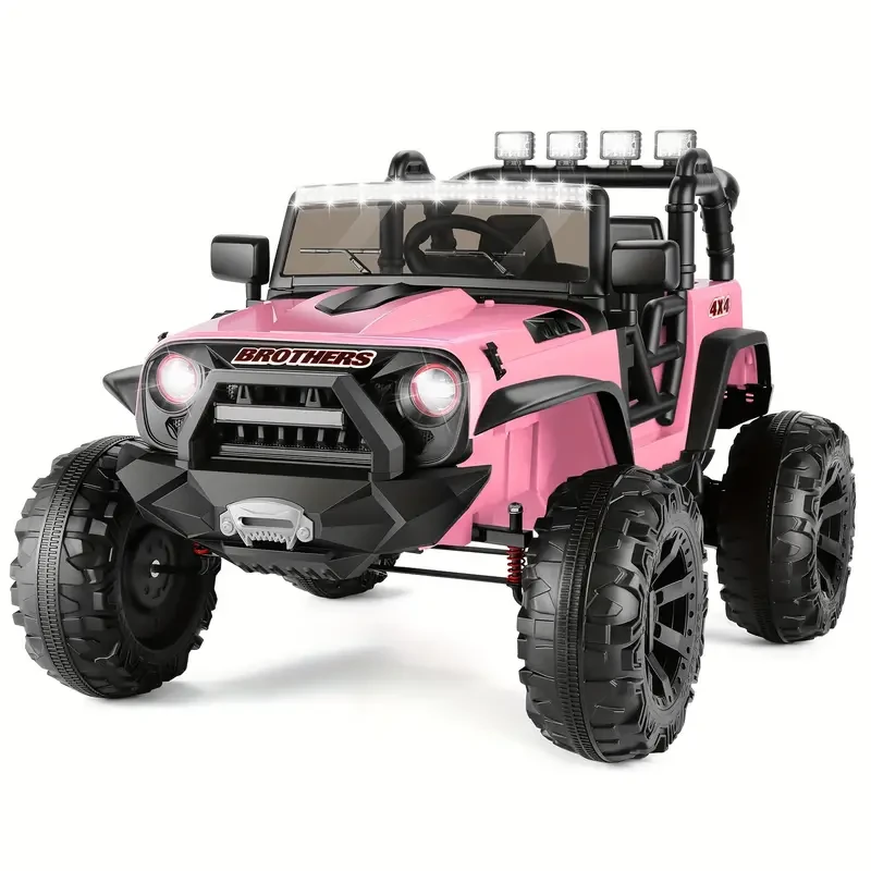24V Ride On Toys For Big Kids, 2 Seater Ride On Cars With Remote Control, Battery Powered Ride On Electric Truck Car, Power Cars Wheels W/ 2x200W, Music For Boys, Boys And Girls Ride On Car SUV