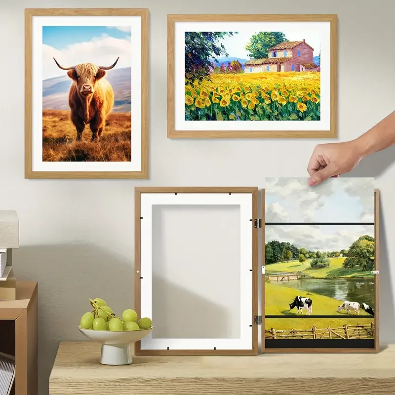 A3 Photo Frame Art Projects Artwork Portrait Display Painting Drawing Picture Crafting Storage Horizontal Vertical Wood