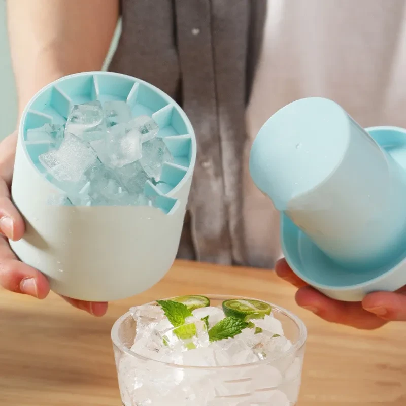 Ice Cube Mold Ice Trays, Large Silicone Ice Bucket Ice Cube Maker