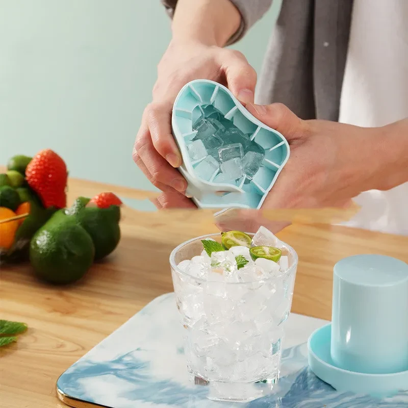 Ice Cube Mold Ice Trays, Large Silicone Ice Bucket Ice Cube Maker