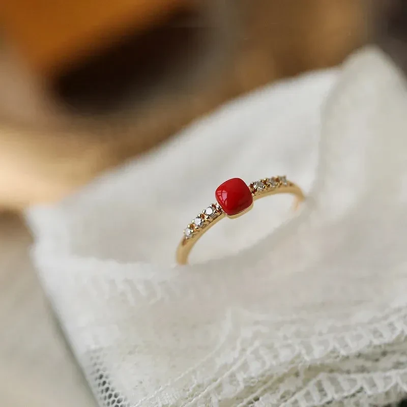 Vintage Raspberry Ruby Silver Ring