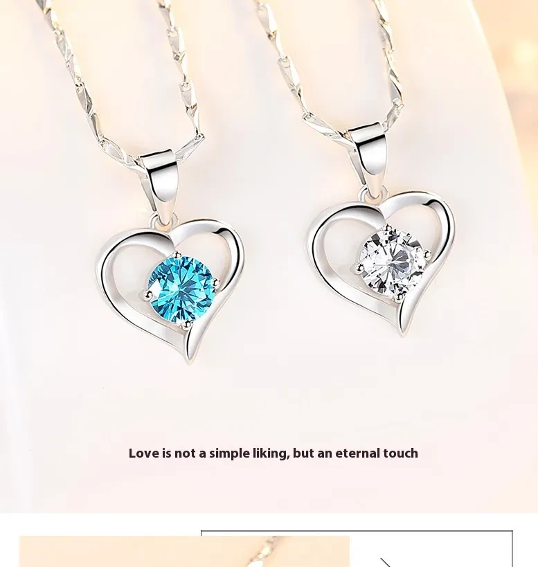 S999 Silver Heart Pendant Necklace