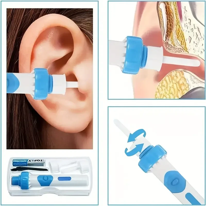 1pcs Earwax Cleaner Safe And Painless Cleaner Soft Head Ear Suction Device