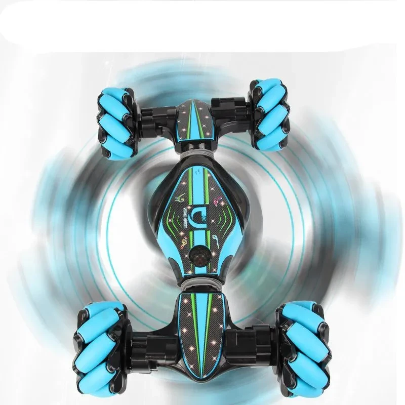 LED-Lit Gesture-Controlled Stunt RC Car  Transforming, Climbing, & Rechargeable
