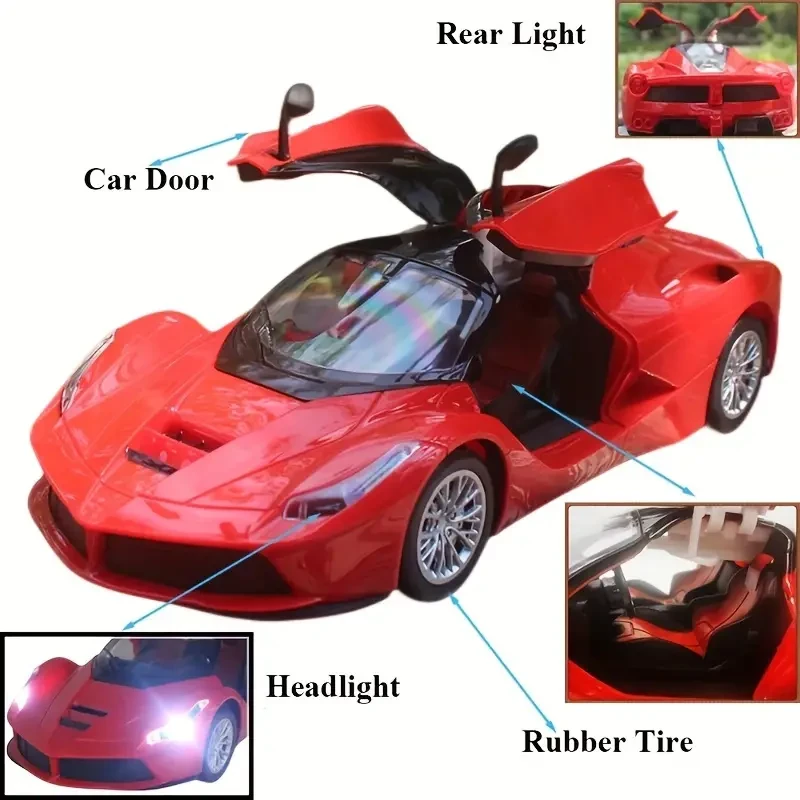 Electric RC Car with Opening Doors Remote Control Vehicle Toy