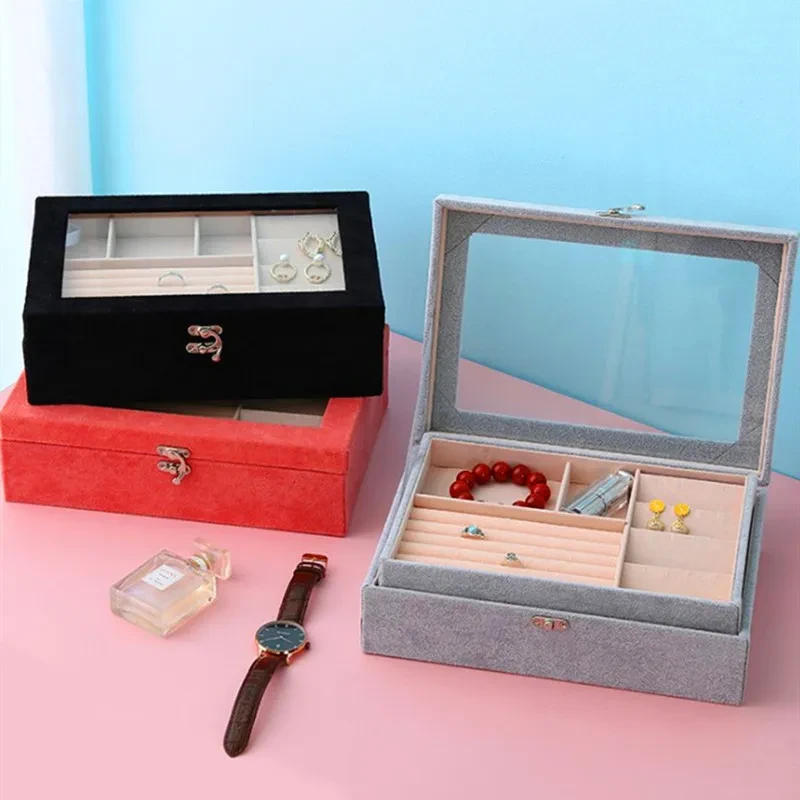 Ice Flower Velvet Jewellery Window Storage All Kinds Of Jjewelry Jewelry Box