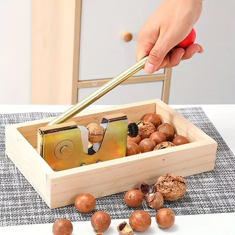 Macadamia Opener Peeling Machine Walnut Tool Nut Cracker With Handle Multipurpose Macadamia Nut Cracker