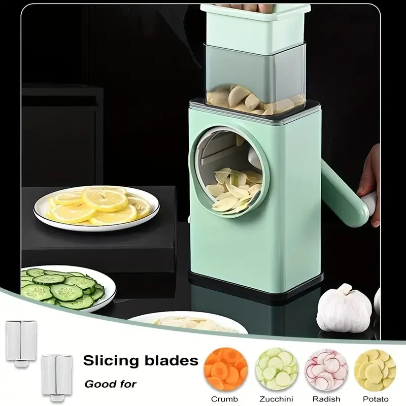 Vegetable Cutter Slicer Graters Chopper Kitchen Vegetable Foods Manual Rotary Drum Grater Chopper Slicer Fruit Cutter