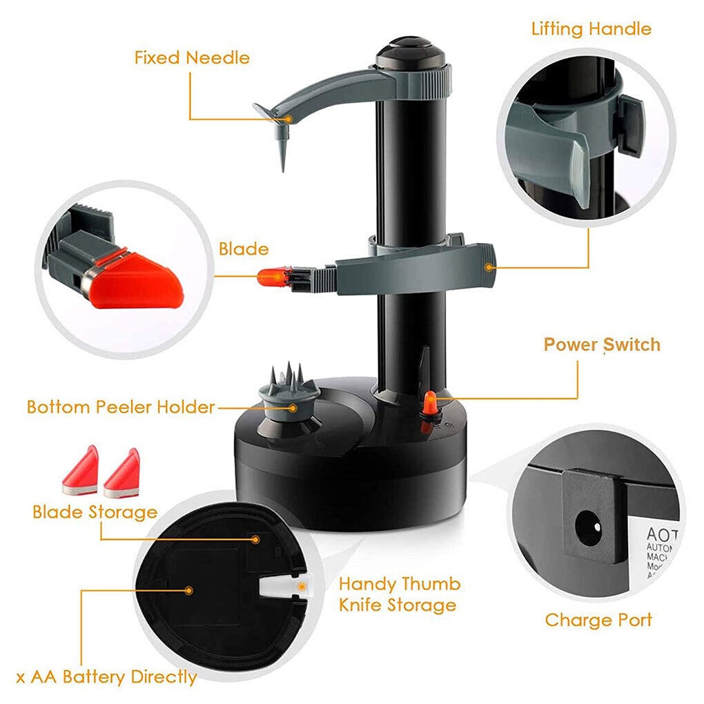 Multifunction Electric Peeler Automatic Stainless Steel Vegetable & Fruit Peeler