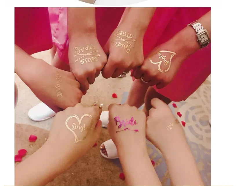 Team Bride Temporary Tattoos Stickers Wedding Decor