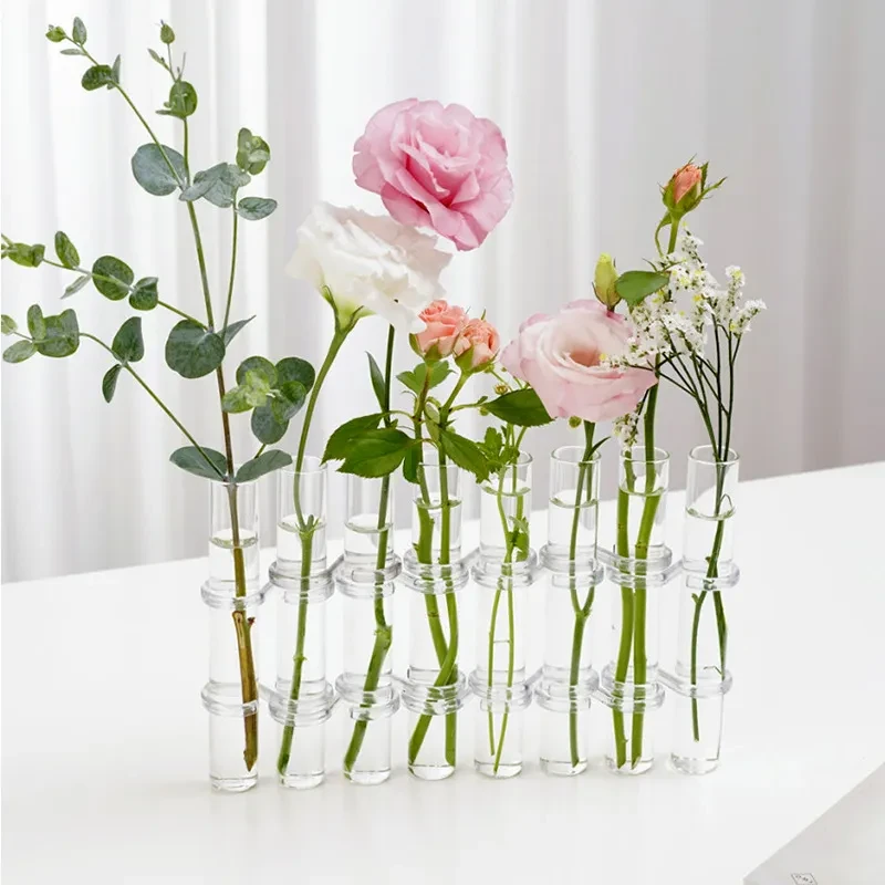Clear Glass Vase For Plant Bottle Flower Pot Hydroponic Container Decor Wedding Party