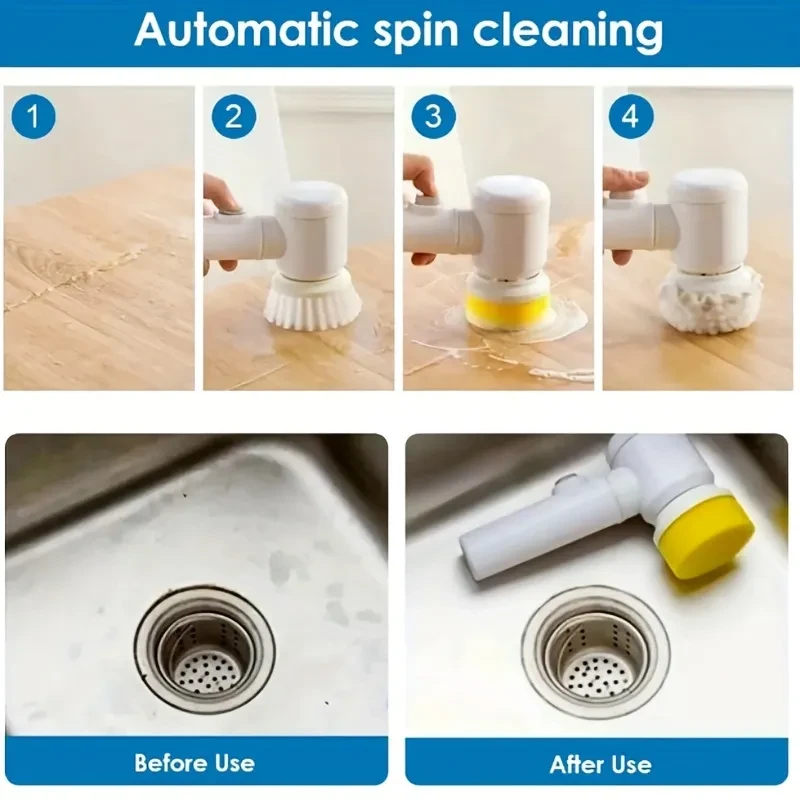 Handheld Kitch Cleaner Coldless Rotary Brush
