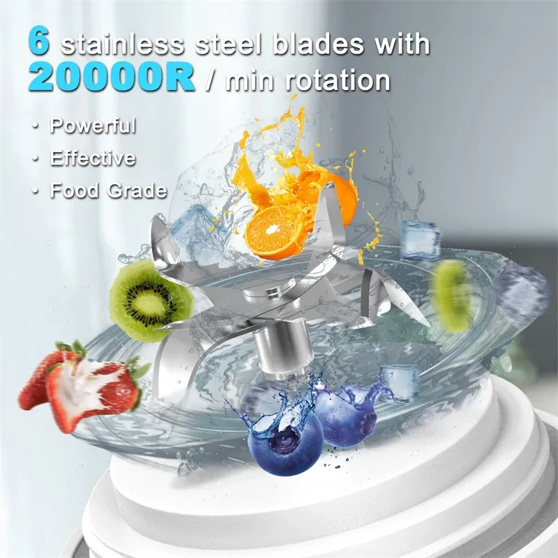 Blender For Shakes And Smoothies With 6 Blade