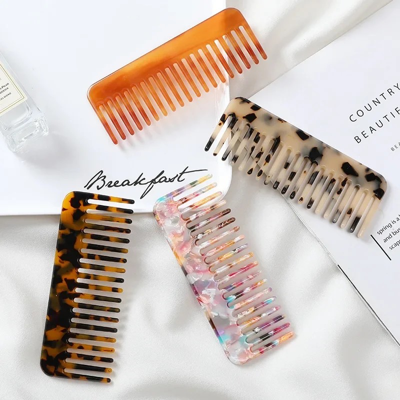Korean Fashion Wide-Tooth Acetate Hair Comb