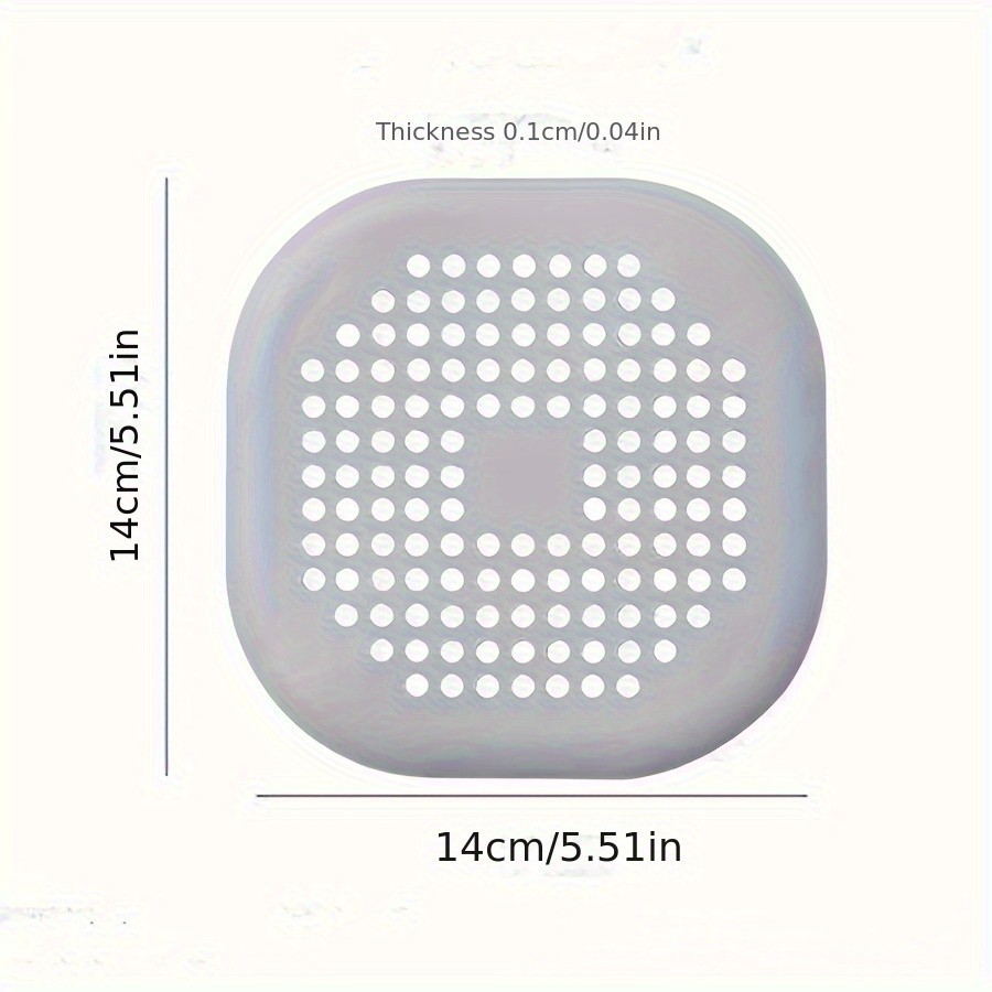 Square Silicone Floor Drain Sticker Bathroom Sewer Hair Filter Drain Cover & Floor Drain Mat