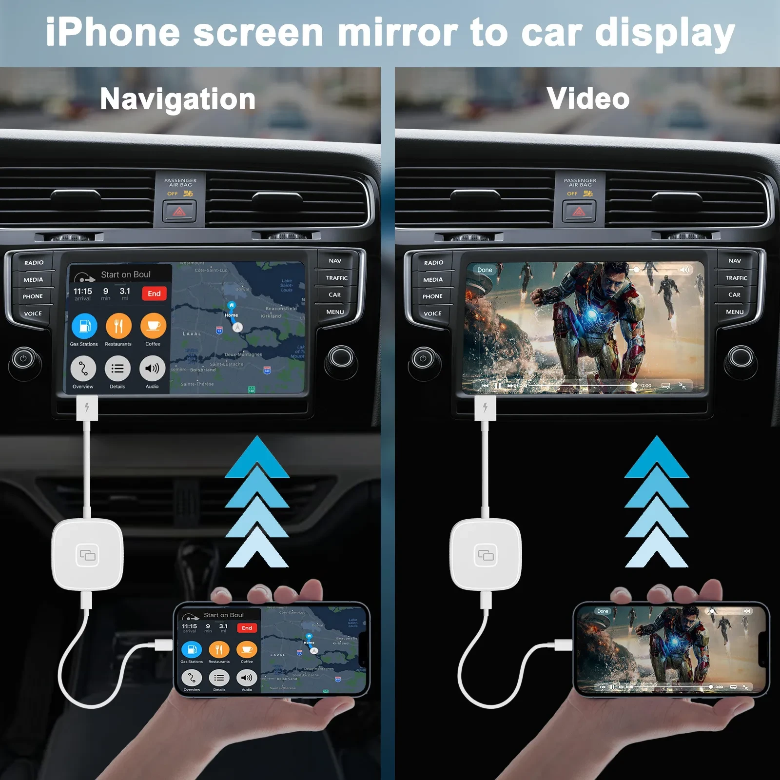 Applicable To Carplay Original Car Wired Car Mirror Image Projection Screen