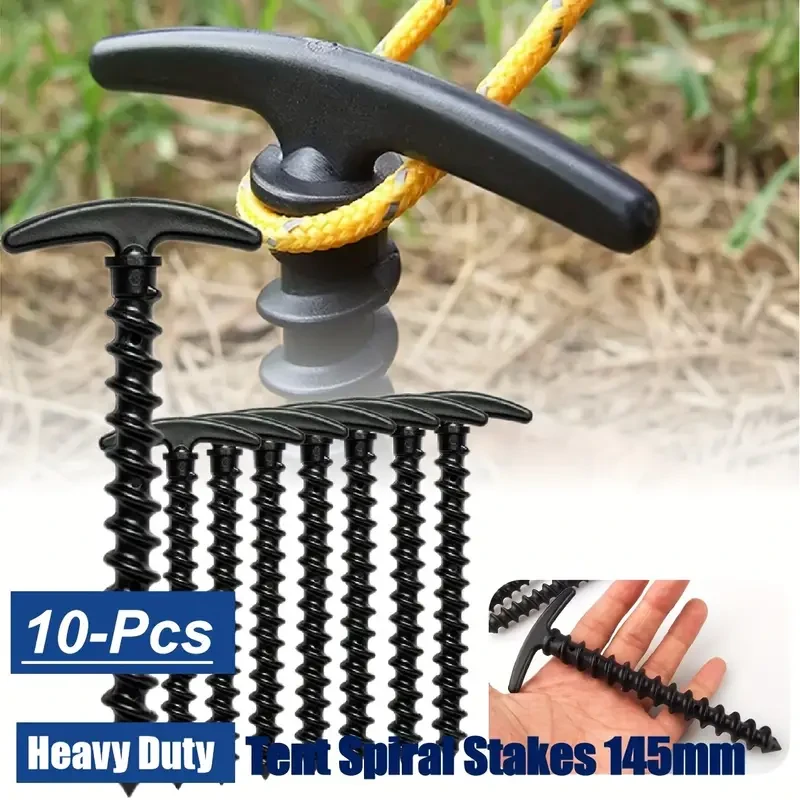10Pack Camping Tent Shelters Tent Awning Sunshade Canopy Tent Pegs Stakes Outdoor Ground Anchors Tent Pegs Gear Camping Accessories Tools Heavy Duty
