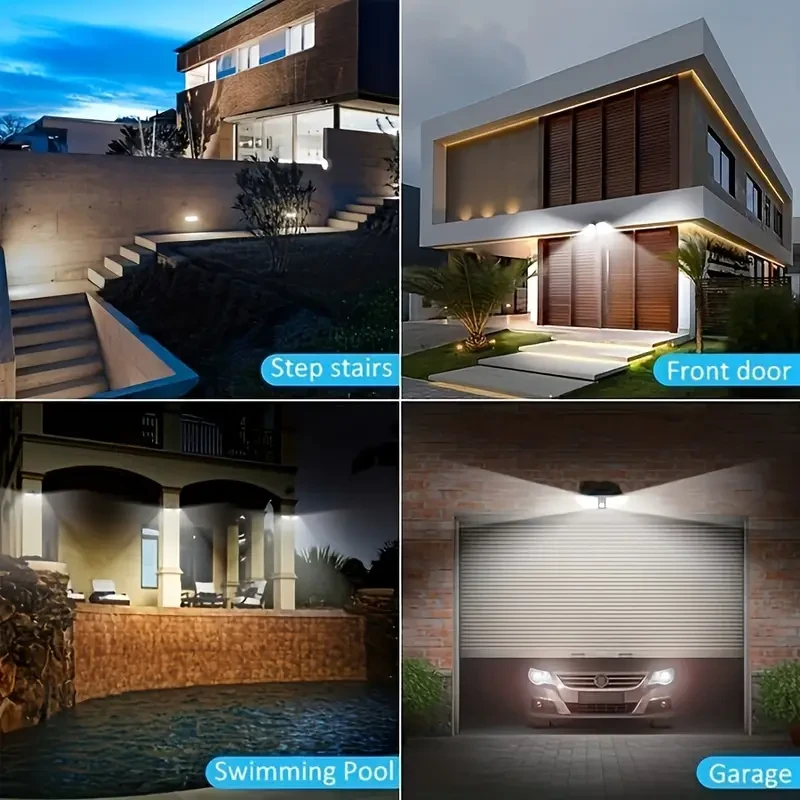 Solar-Powered Motion Sensor Light - Waterproof, LED Security Lighting for Outdoor Use - Perfect for Front Door, Backyard, Steps, Garage & Garden