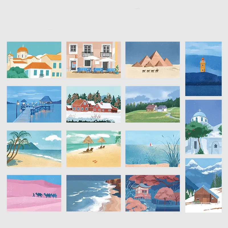 15 Travel Diaries Wall Decor Cards
