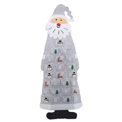 Advent Calendar Fabric Christmas Hanging Pendant Santa Claus Felt Ornaments DIY Advent Calendars Christmas Decoration