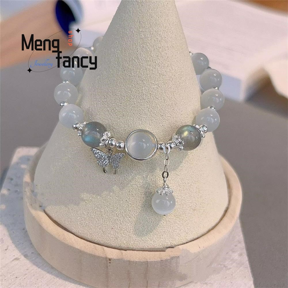 Natural Cat's Eye Butterfly Bracelet Elegant Personalized Jewelry for Women & Young Girls