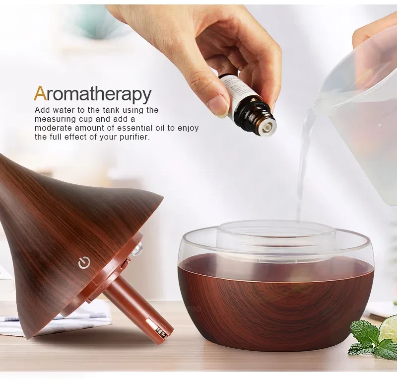 Wood LED Essential Oil Diffuser