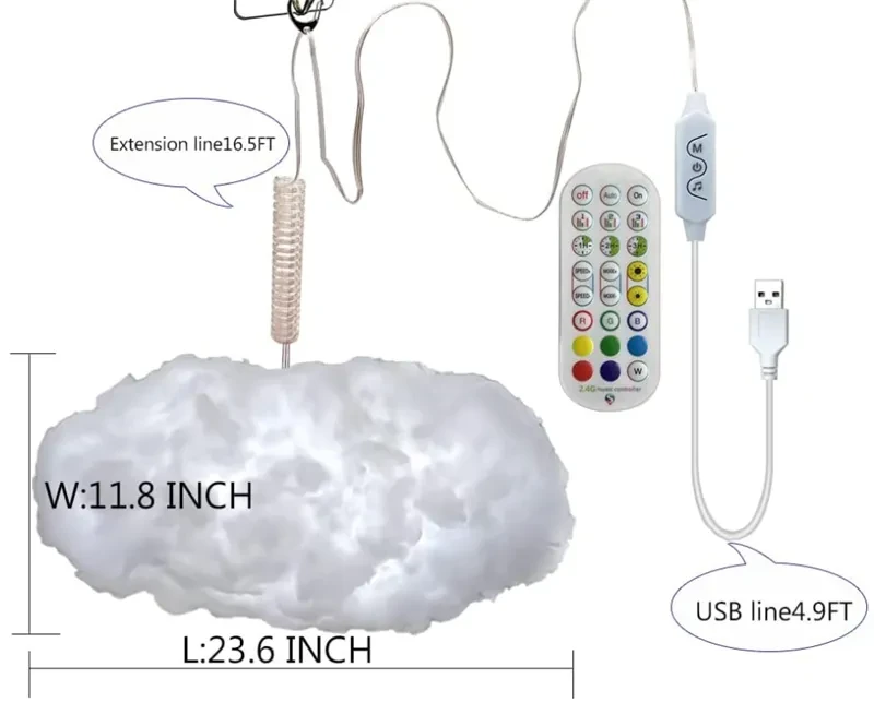 USB Cloud Light APP Control Music