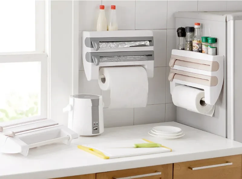 4-In-1 Kitchen Roll Holder Dispenser