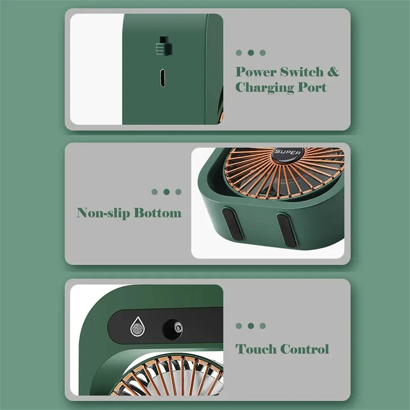 Air Conditioning Fan Desk Misting