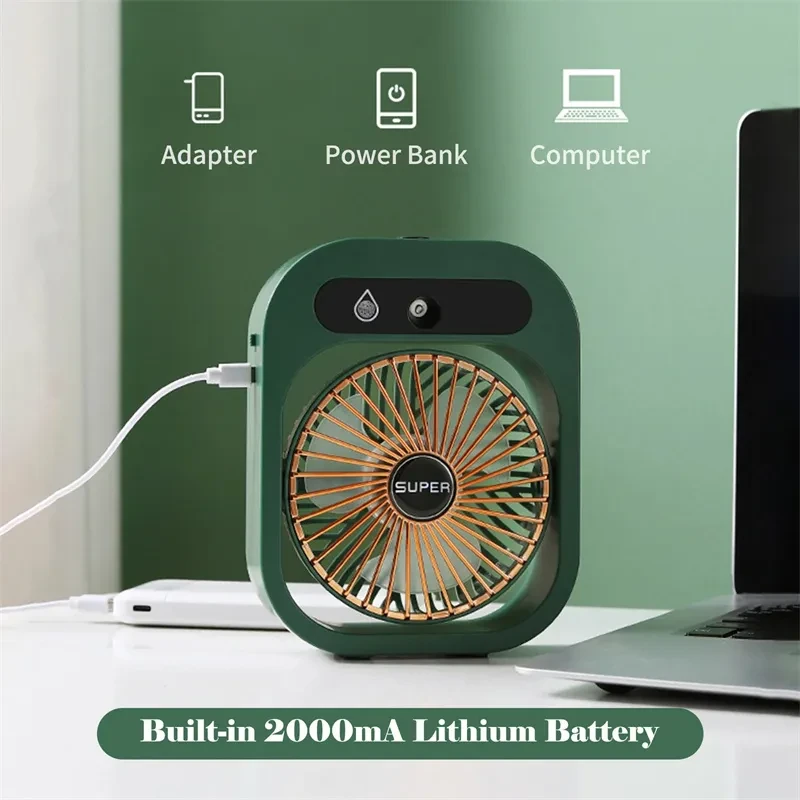 Air Conditioning Fan Desk Misting