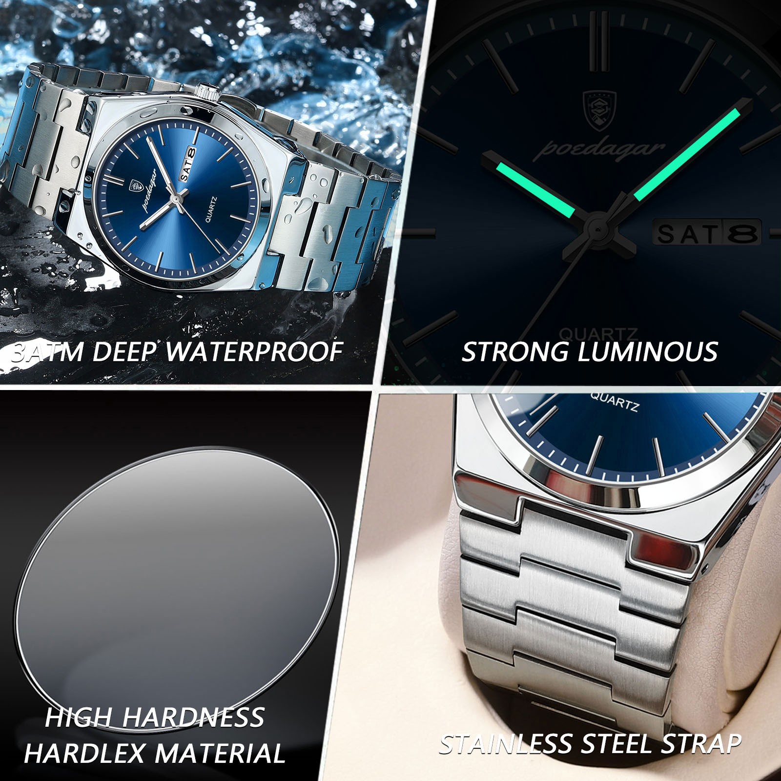POEDAGAR Mens Luxury Watch