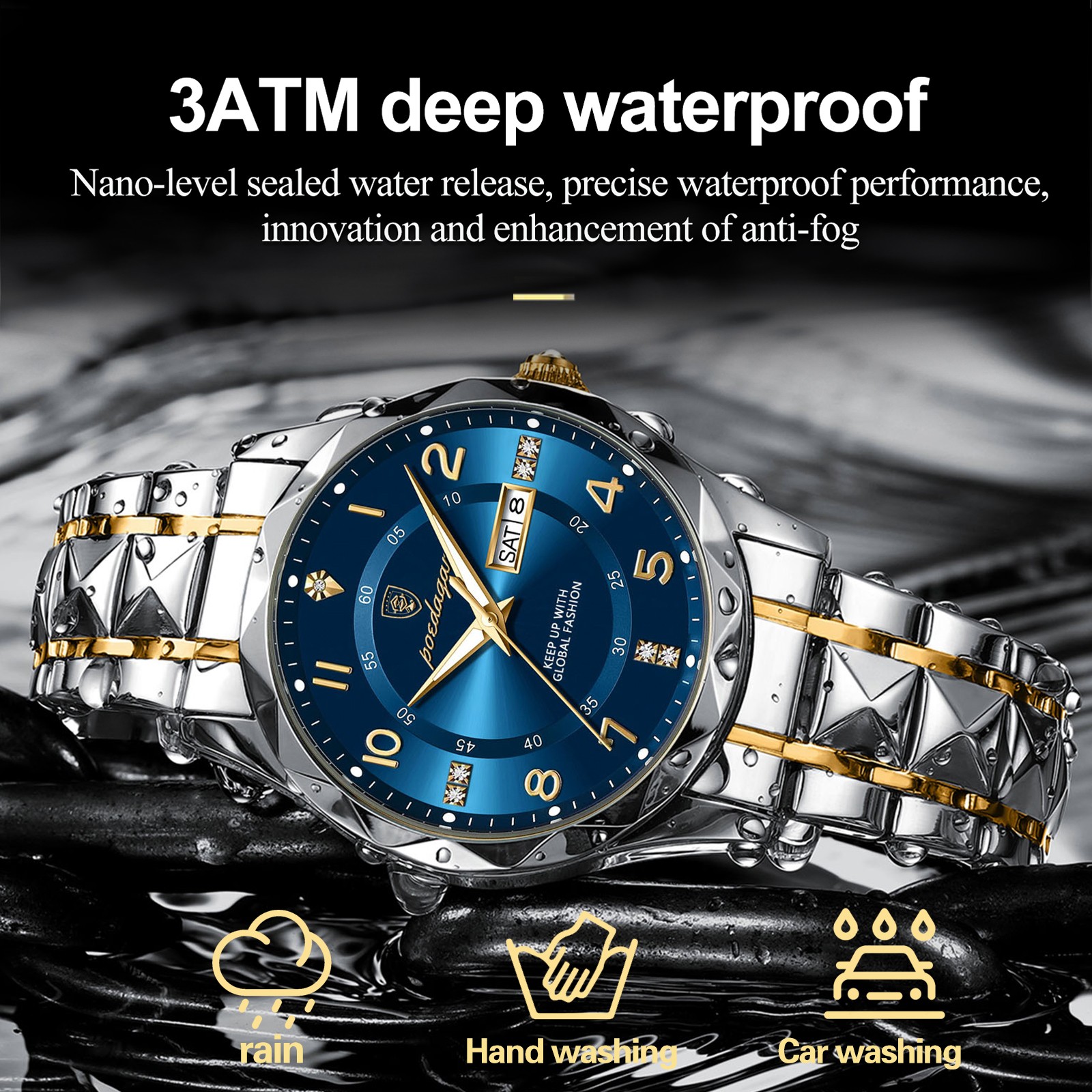 POEDAGAR Luxury Mens Quartz Watch