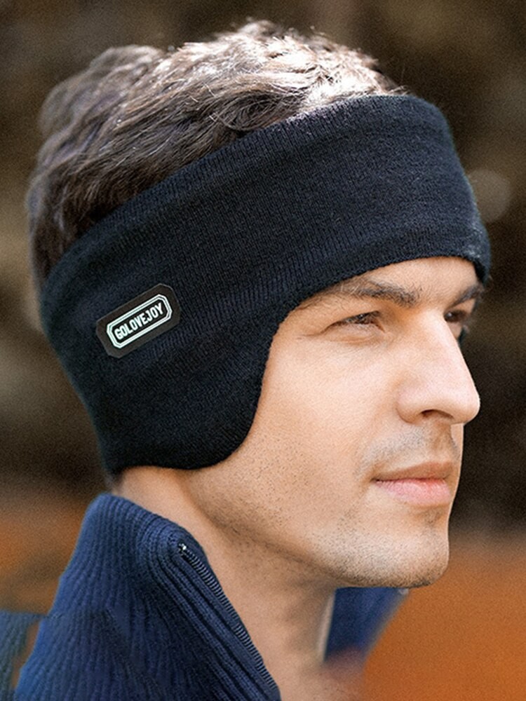 Winter Mens Padded Ear Warmers  Thickened, Windproof, Cold-Resistant Ear Muffs