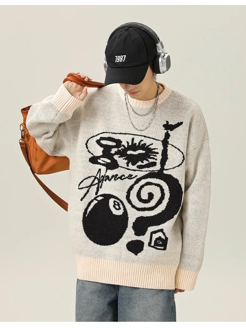 Plush American Hand Drawn Brocade Sweater