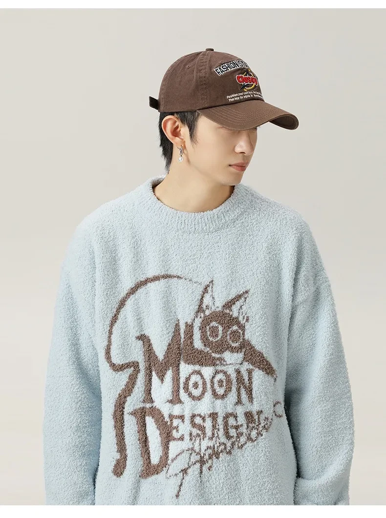 Unisex Couple Loose Pullover American Sweater