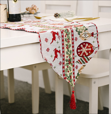 Christmas Decorations Knitting Cloth Table Flag