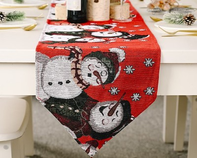 Christmas Decorations Knitting Cloth Table Flag